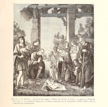 Hıristiyan illüstrasyon. Eski görüntü