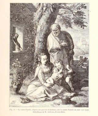 Hıristiyan illüstrasyon. Eski görüntü