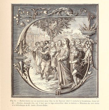 Hıristiyan illüstrasyon. Eski görüntü