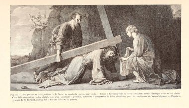 Hıristiyan illüstrasyon. Eski görüntü