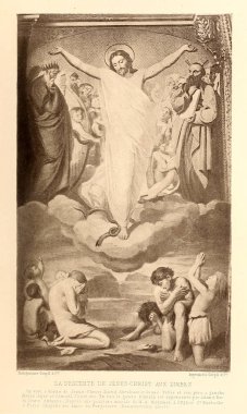 Hıristiyan illüstrasyon. Eski görüntü