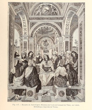 Hıristiyan illüstrasyon. Eski görüntü