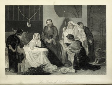 Hıristiyan illüstrasyon. Eski görüntü