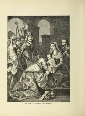 Hıristiyan illüstrasyon. Eski görüntü