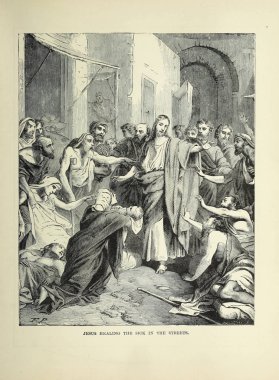 Hıristiyan illüstrasyon. Eski görüntü