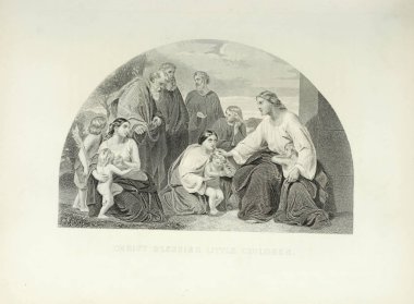 Hıristiyan illüstrasyon. Eski görüntü