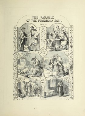 Hıristiyan illüstrasyon. Eski görüntü