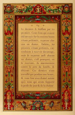 Hıristiyan illüstrasyon. Eski görüntü