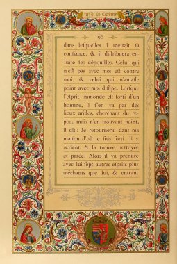 Hıristiyan illüstrasyon. Eski görüntü