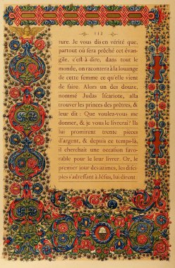 Hıristiyan illüstrasyon. Eski görüntü