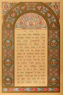 Hıristiyan illüstrasyon. Eski görüntü