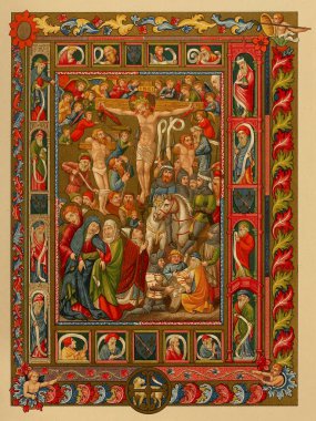 Hıristiyan illüstrasyon. Eski görüntü