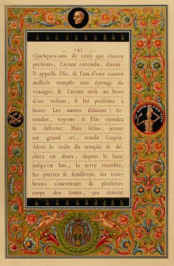 Hıristiyan illüstrasyon. Eski görüntü