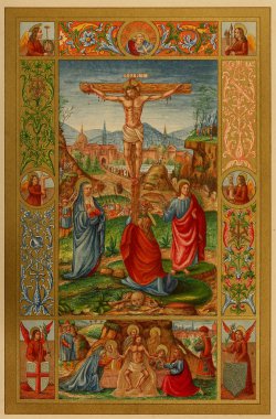 Hıristiyan illüstrasyon. Eski görüntü