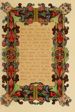 Hıristiyan illüstrasyon. Eski görüntü