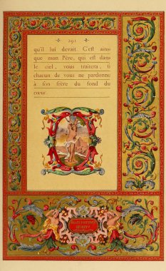 Hıristiyan illüstrasyon. Eski görüntü