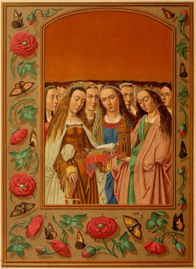 Hıristiyan illüstrasyon. Eski görüntü