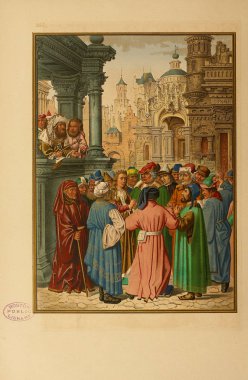 Hıristiyan illüstrasyon. Eski görüntü