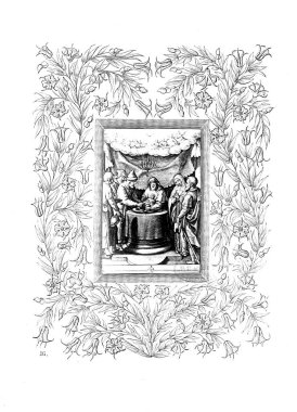 Hıristiyan illüstrasyon. Eski görüntü