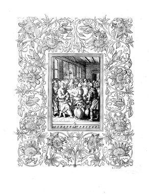 Hıristiyan illüstrasyon. Eski görüntü