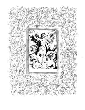 Hıristiyan illüstrasyon. Eski görüntü