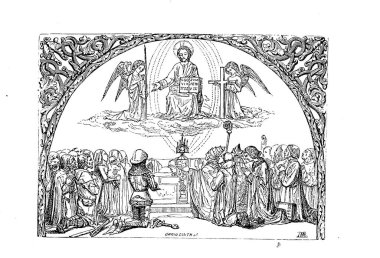 Hıristiyan illüstrasyon. Eski görüntü