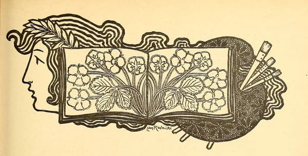 Introligatorskie Retro Stary Obraz — Zdjęcie stockowe