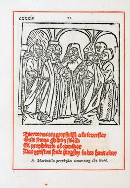 Hıristiyan illüstrasyon. Eski görüntü