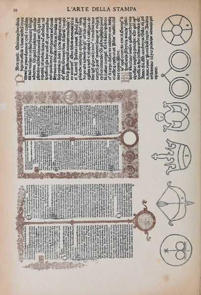Сторінка Старовинної Книги — стокове фото