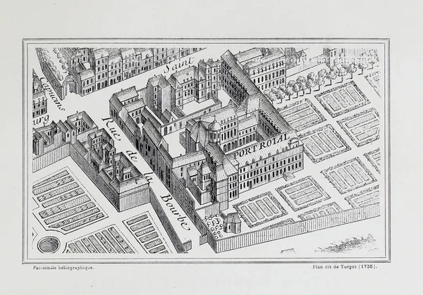 Plan of Paris. Retro image