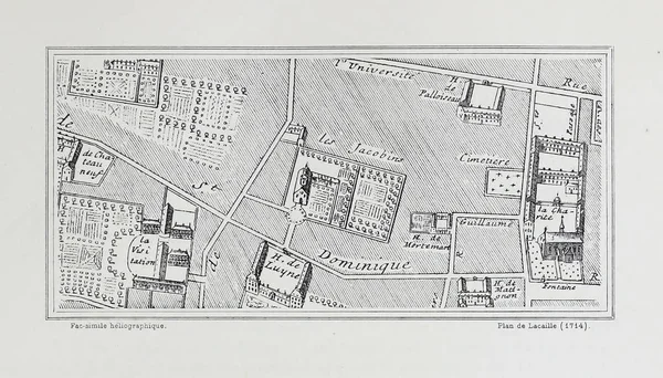 Plan of Paris. Retro image