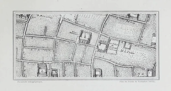 Plan of Paris. Retro image