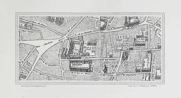 Paris Planı Retro Görüntü — Stok fotoğraf