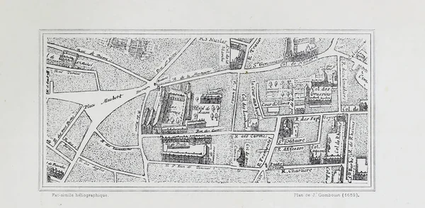 Plan of Paris. Retro image