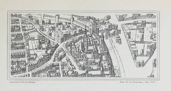Σχέδιο Του Παρισιού Ρετρό Εικόνα — Φωτογραφία Αρχείου