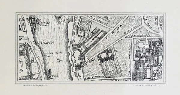 Plan of Paris. Retro image