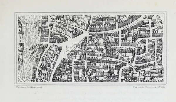 Paris Planı Retro Görüntü — Stok fotoğraf