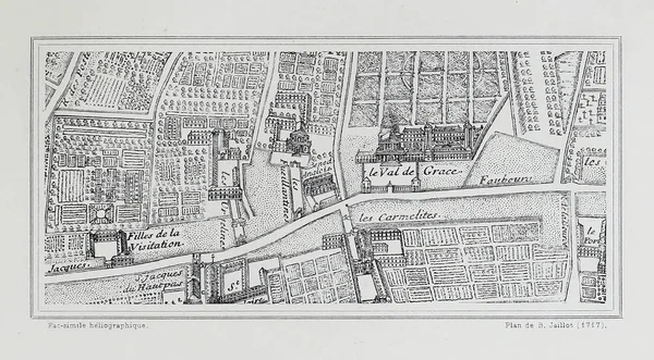 Plan of Paris. Retro image