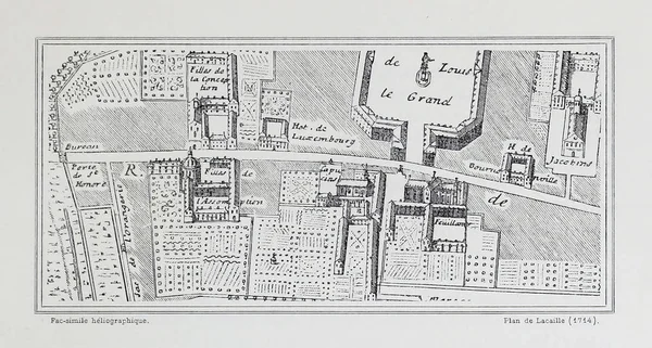 Plan of Paris. Retro image