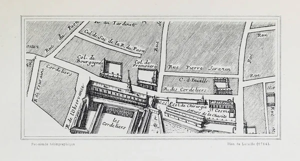 Paris Planı Retro Görüntü — Stok fotoğraf