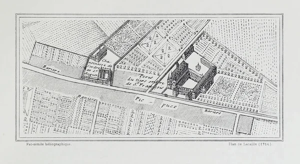 Plan of Paris. Retro image