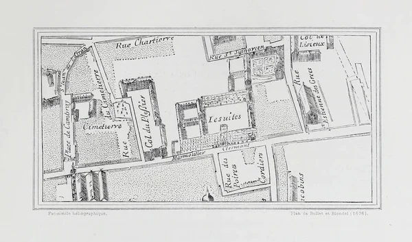 Plan of Paris. Retro image