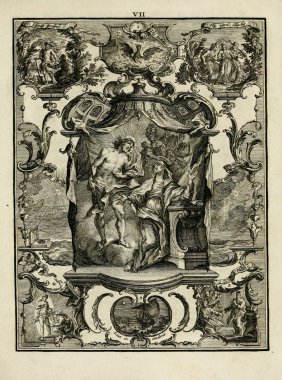 Hıristiyan illüstrasyon. Eski görüntü