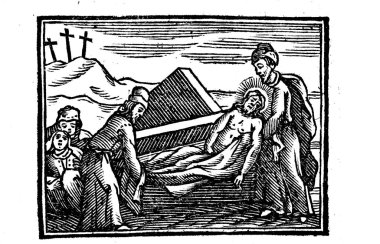 Hıristiyan illüstrasyon. Eski görüntü