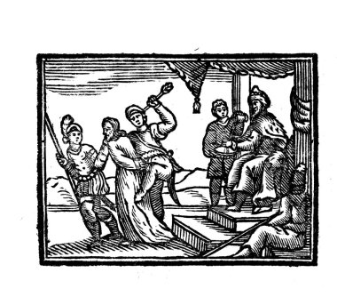 Hıristiyan illüstrasyon. Eski görüntü