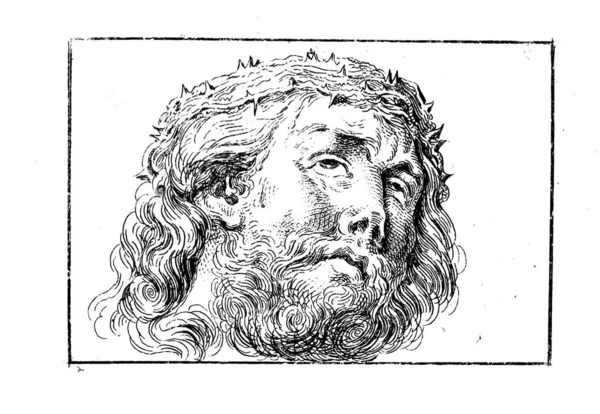 Jésus Christ Visage Vieille Illustration — Photo