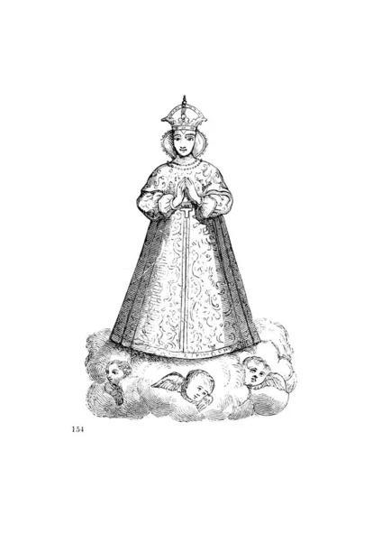 Vierge Marie Vieille Illustration — Photo