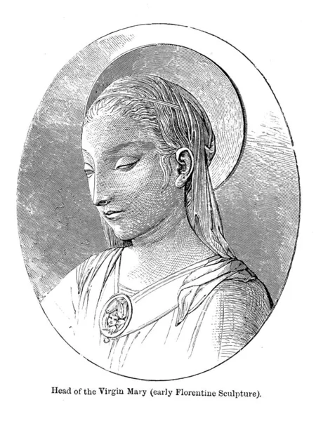Vierge Marie Vieille Illustration — Photo