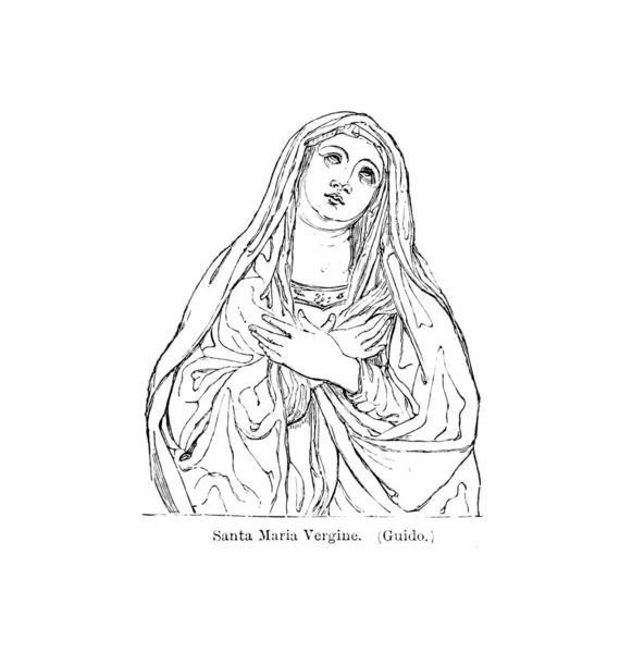 Meryem Eski Illüstrasyon — Stok fotoğraf