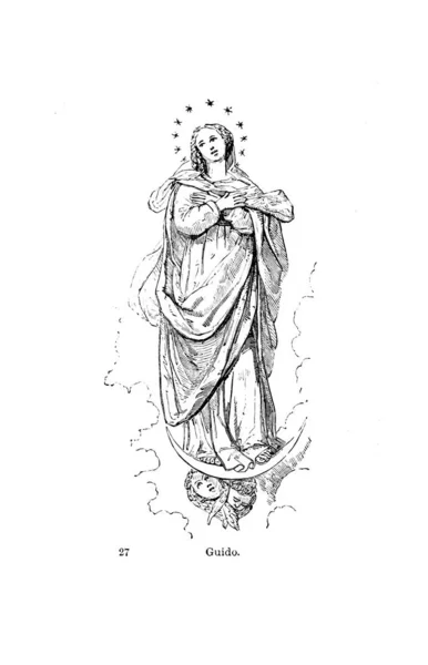 Meryem Eski Illüstrasyon — Stok fotoğraf